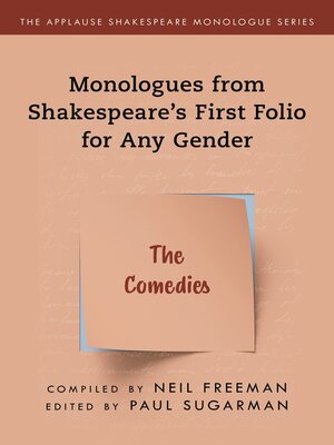 cover image of Monologues from Shakespeare's First Folio for Any Gender